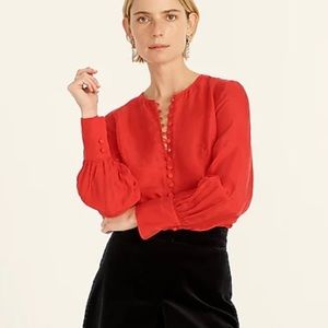 NWT J Crew red blouse